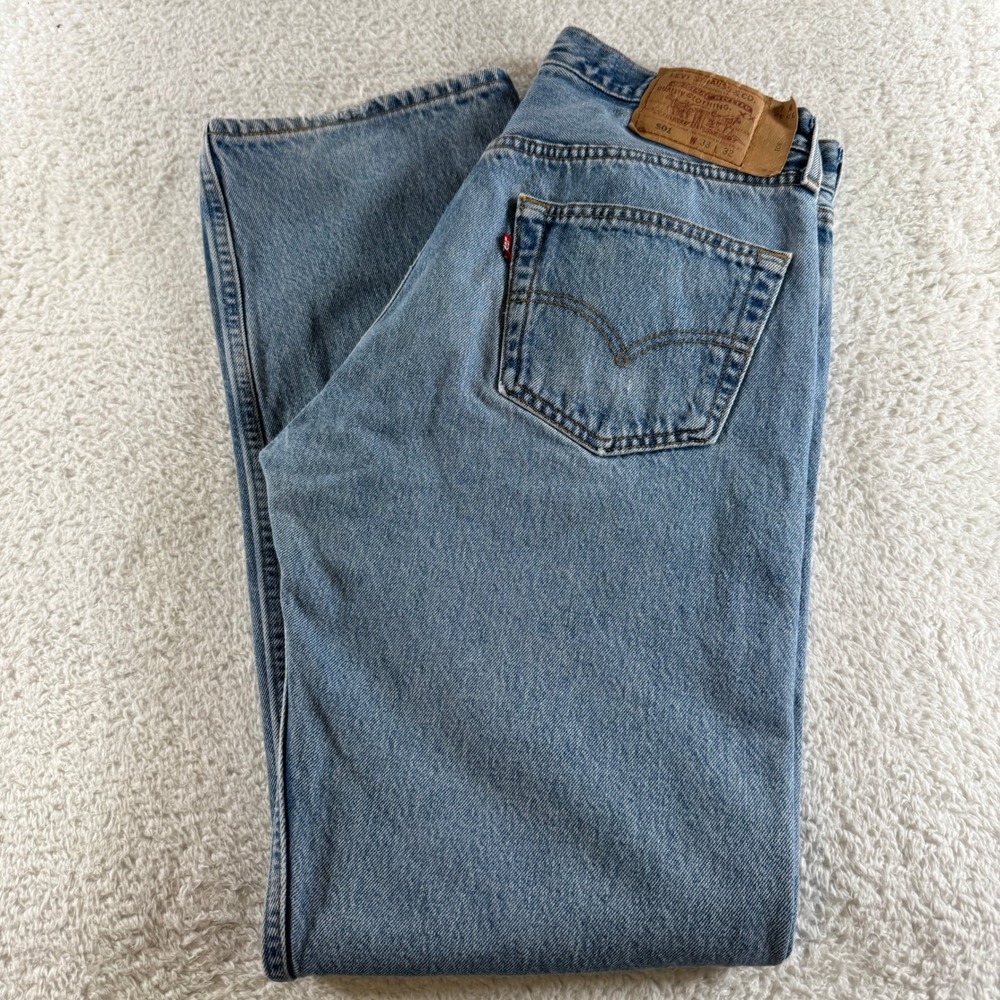 Vtg Levi's 501 Jeans 33x32 (fit 32x32) Blue 90's Button Fly Made in USA CLEAN